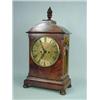 Image 1 : A 19th Century mahogany bracket clock with a double fusee movement striking the hours on a gong (wit