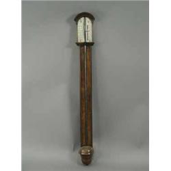 An early 19th century mahogany stick barometer