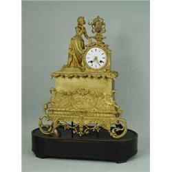 A 19th century French gilt mantel clock