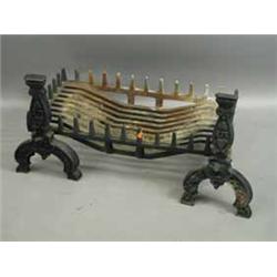 A pair of 17th Century(?) iron firedogs