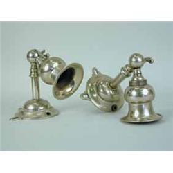 A pair of chromium plated wall lights made for P and O Cruise Liners