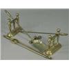 Image 1 : A set of three brass fire irons