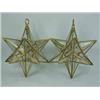 Image 1 : A pair of brass mounted and bevelled glass 'star' lanterns