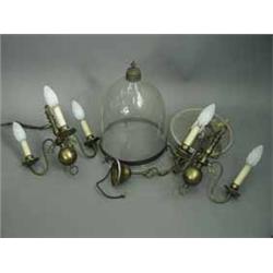 Three 19th century light fittings