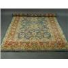Image 1 : A modern blue ground handmade woollen Chechen carpet 2.53 x 1.80cm Est.400/50