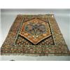 Image 1 : A modern rust ground hand made woollen Chechen carpet. 2.02 x 1.72cm Est.300/40