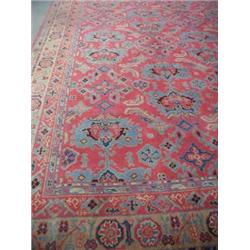 A modern cream ground hand made woollen Aubusson needlepoint carpet. 4.27 x 3.05cm Est.500/60