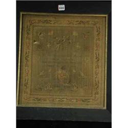 A 19th century needlework sampler