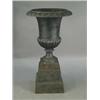 Image 1 : A modern cast iron garden urn and stand of campagna style