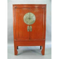 A Chinese painted cupboard