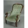 Image 1 : A Victorian button back armchair