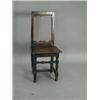 Image 1 : A 17th century oak backstool on turned front legs Est.200/30