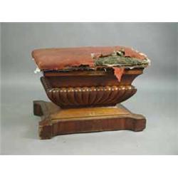 A Victorian mahogany box ottoman with an upholstered seat