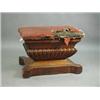 Image 1 : A Victorian mahogany box ottoman with an upholstered seat