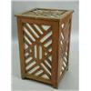 Image 1 : An unusual Victorian/Edwardian mahogany box pedestal with lattice sides and top