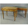 Image 1 : A Victorian satin birch side table with two frieze drawers