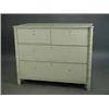 Image 1 : A white painted chest of drawers with imitation bamboo corners and mouldings