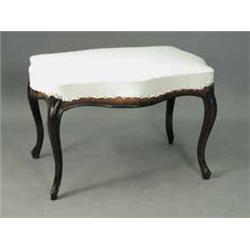 A 19th century rosewood serpentine stool