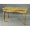 Image 1 : A Victorian Gillows oak side table with two frieze drawers on turned legs