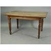 Image 1 : A 19th Century padouk wood dining table on tapering panelled legs
