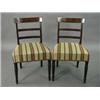 Image 1 : A set of six George III strung mahogany single dining chairs with bar backs