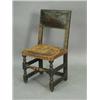 Image 1 : A l7th Century oak and leather single chair Est.200/30