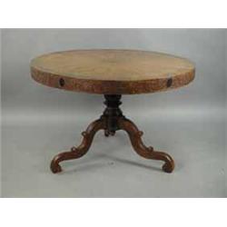 A 19th century Anglo Burmese circular centre table