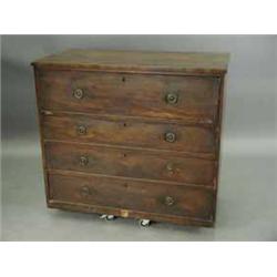 A l9th Century mahogany secretaire chest