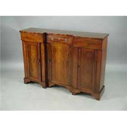 A mahogany breakfront cabinet (conversion?)
