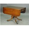 Image 1 : A l9th Century mahogany crossbanded pedestal Pembroke table