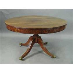 A 19th century circular mahogany breakfast table