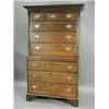 Image 1 : A George III oak chest on chest
