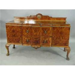 A 1930's walnut sideboard