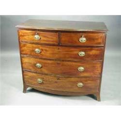 A George III mahogany bowfront chest of drawers