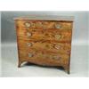 Image 1 : A George III mahogany chest of four long graduated drawers