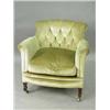 Image 1 : An Edwardian mahogany framed tub chair with button back Est.150/20