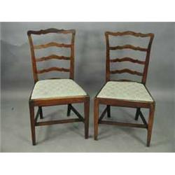 A set of six l9th Century mahogany dining chairs