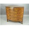 Image 1 : A 19th Century mahogany bow front chest of two short and three long drawers