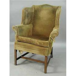 A George III style wing armchair