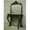 Image 1 : A carved wood pier table and mirror