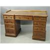 Image 1 : A Victorian mahogany pedestal desk with recessed top