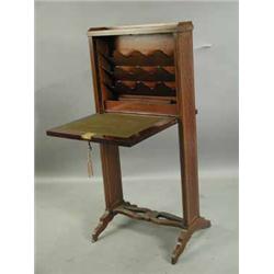 An Edwardian inlaid mahogany ladies writing companion