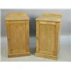 Image 1 : A pair of Maple & Co. oak pot cupboards each with a single panelled door