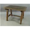 Image 1 : A Victorian pine tavern table with re-entrant corners on square supports