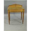 Image 1 : A small Victorian oak hall table with a single frieze drawer on turned legs