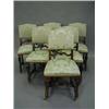 Image 1 : A set of six 19th century French carved walnut dining chairs