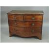 Image 1 : A George III mahogany bow front chest of two short and two long drawers. 99cm wide Est.400/60