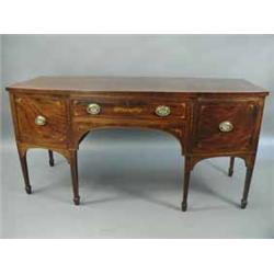 A George III  mahogany bowfront sideboard
