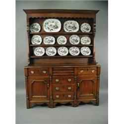 A 19th century Welsh dresser in oak walnut and mahogany