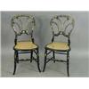Image 1 : A pair of mid Victorian ebonised bedroom chairs